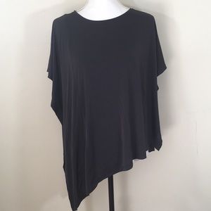 Zara asymmetrical Charcoal stretch top M flowy